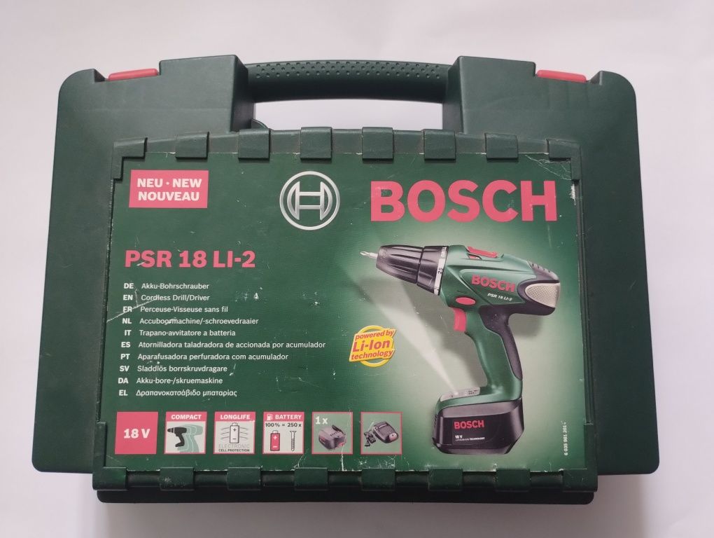 Акумуляторний шуруповерт bosh psr 18 Li-2