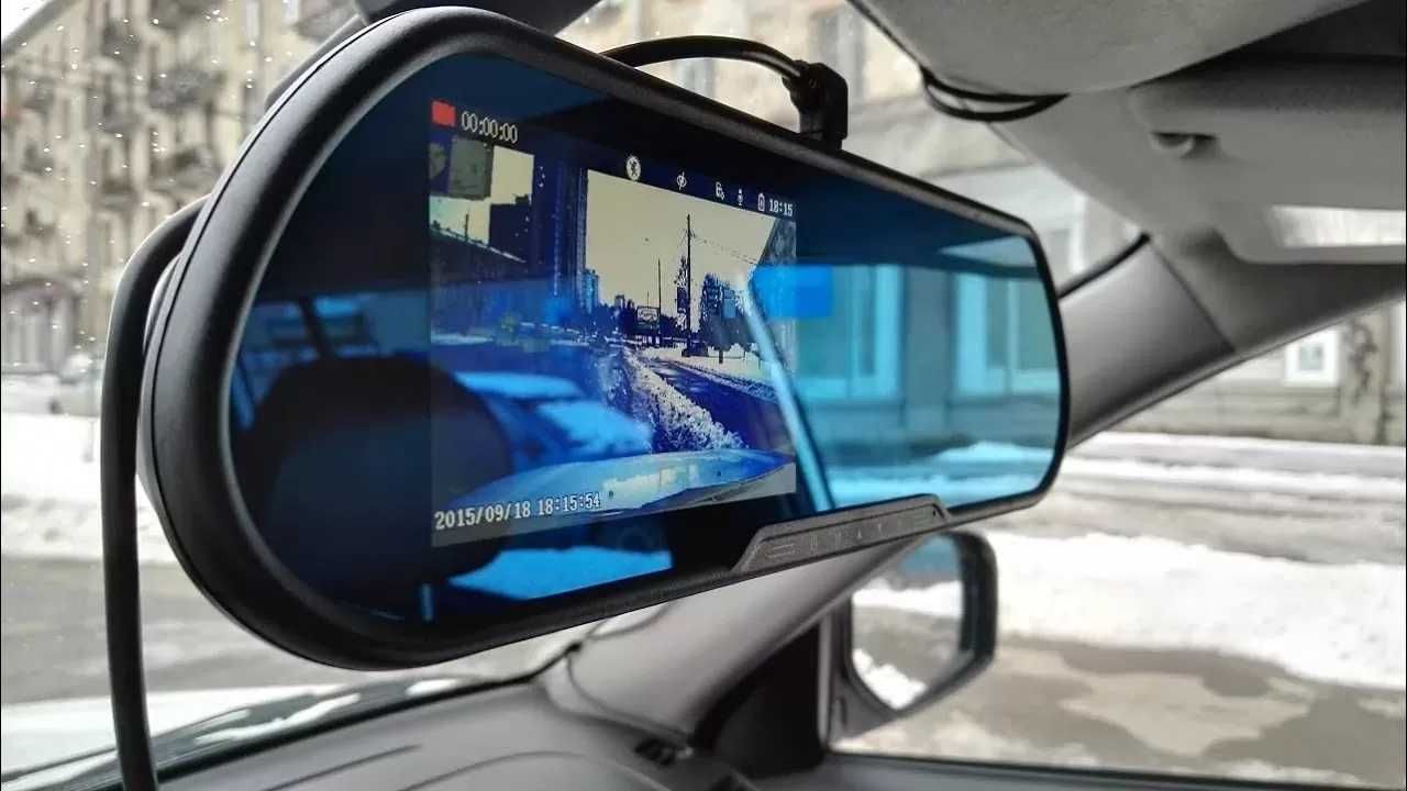 Автомобільне дзеркало відеореєстратор  2 камери  Камера заднього виду.