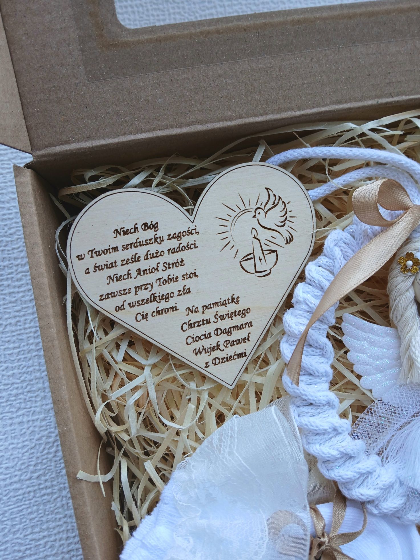 Box prezentowy na chrzest pamiątka chrztu upominek chrzciny
