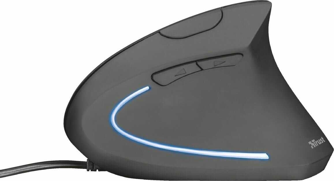 Myszka przewodowa boczna Trust Verto sensor optyczny czarna