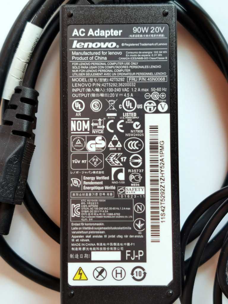 Zasilacz - Lenovo Adapter 90 Watt/20V oryginał