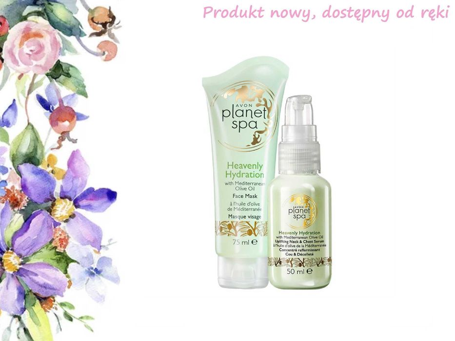 AVON ZESTAW PLANET SPA Maseczka do twarzy Ujędrniające serum do szyi