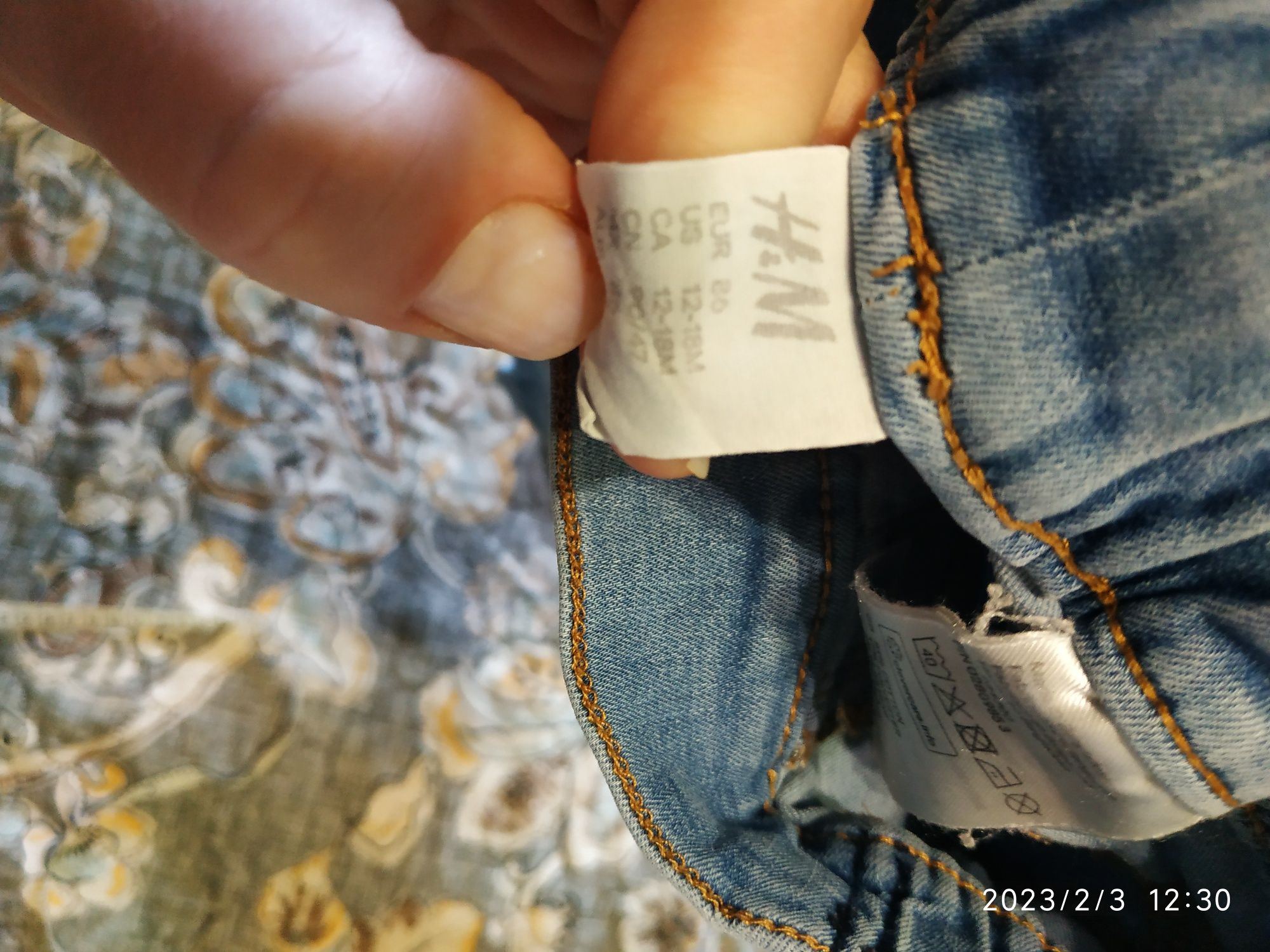 Джинси для дівчинки/ джинсы для девочки, штани , 12-18 міс, 86 см