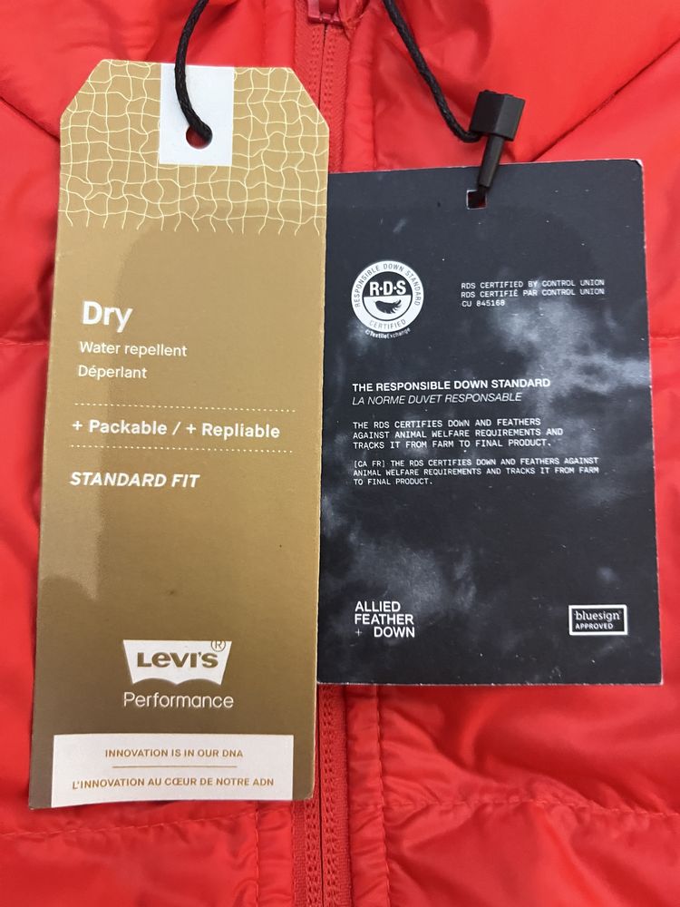 Kurtka Puchowa przejściowa Levi’s - Czerwona