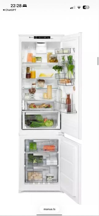 Electrolux ENN3074EFW- lodowka do zabudowy, 6 letnia, NoFroat,DynamAir