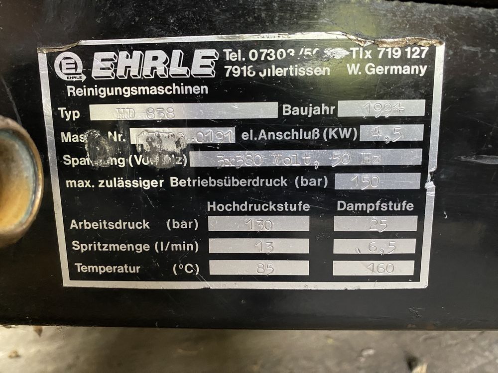Myjka Ehrle HD838 karcher diesel