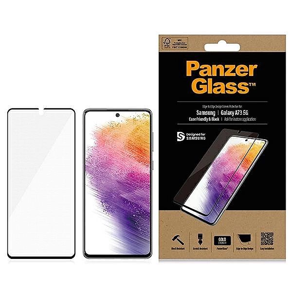 Szkło hartowane PanzerGlass E2E Regular na Samsung Galaxy A73 - z czar