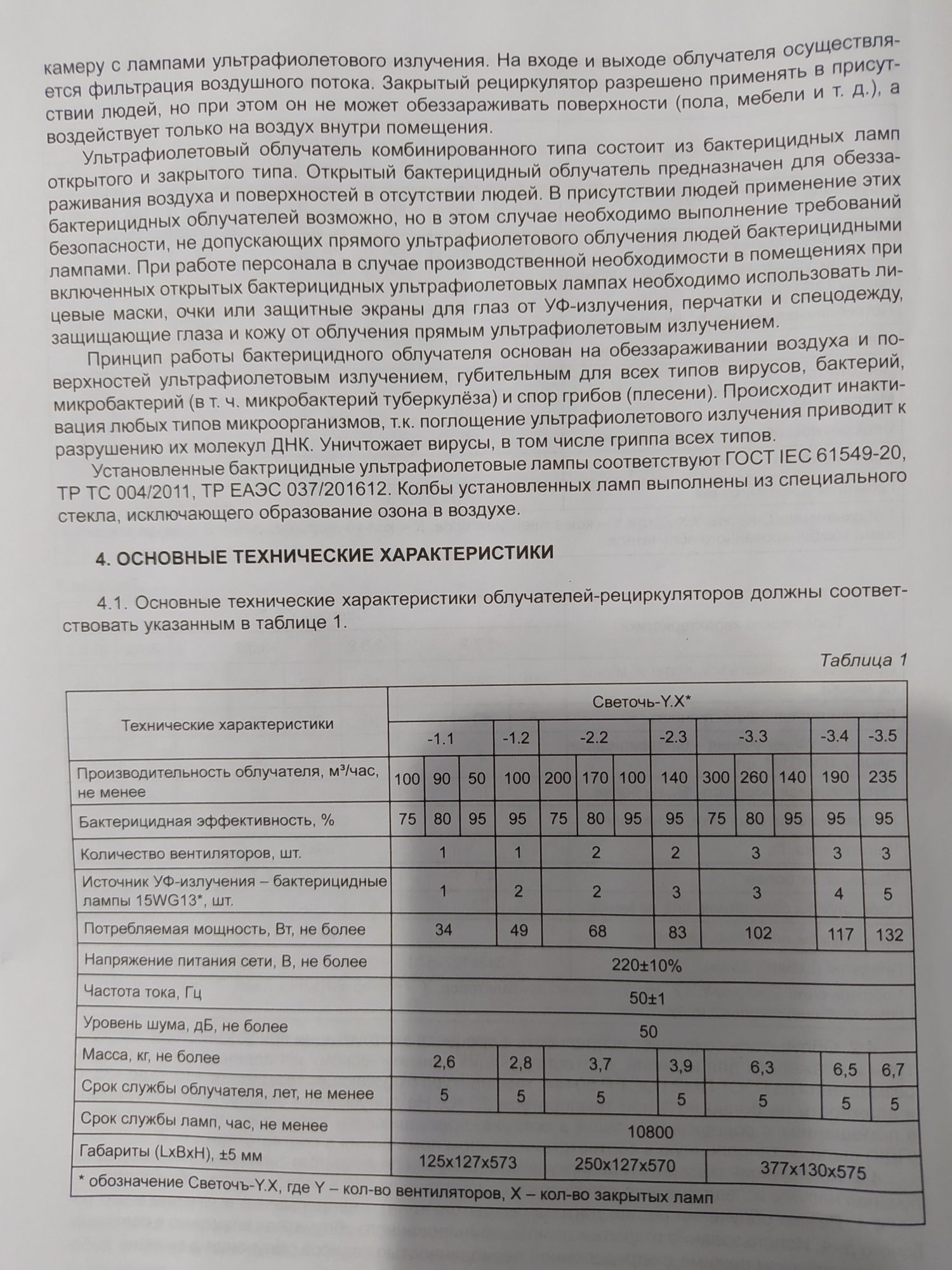 Рециркулятор ультрафиолетовый бактерицидный