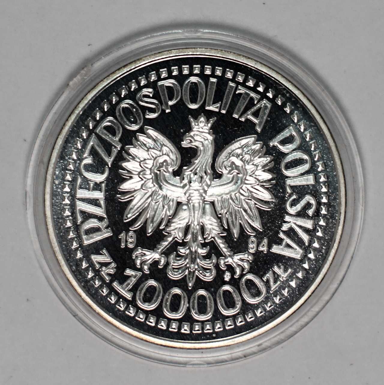 Moneta Srebrna, 50. rocznica Powstania Warszawskiego, 100 000zł NBP