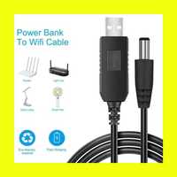 Перетворювач живлення 5V на 9V USB-DC 5.5/2.1 кабель шнур для WI-FI