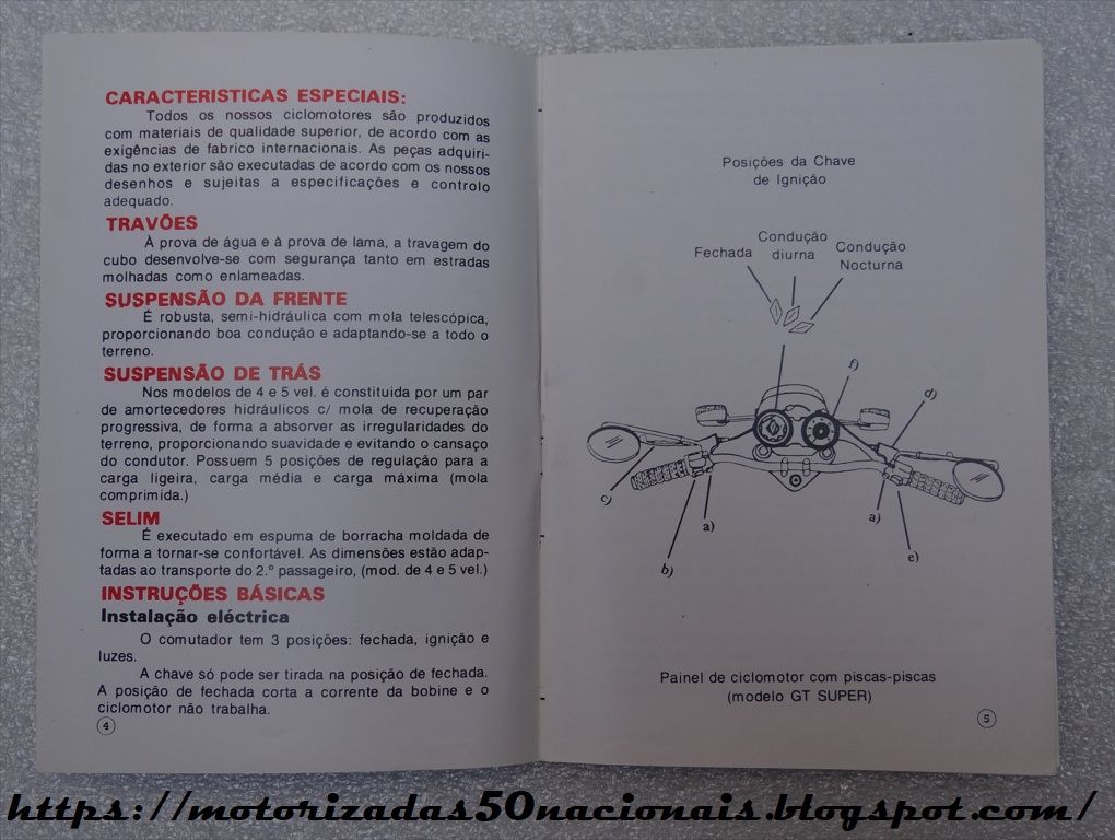 Manual do Ciclomotor Motoesa / EFS / Puch (artigo de colecionador)