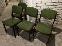 Krzesła drewniane bukowe tapicerowane PRL komplet 4 sztuki Felicja