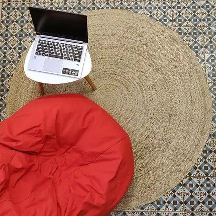 Килим джутовий круглий, діаметр 150 см