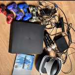 PlayStation 4 Pro + PS VR Gen 2 + 4 pady + move + gry