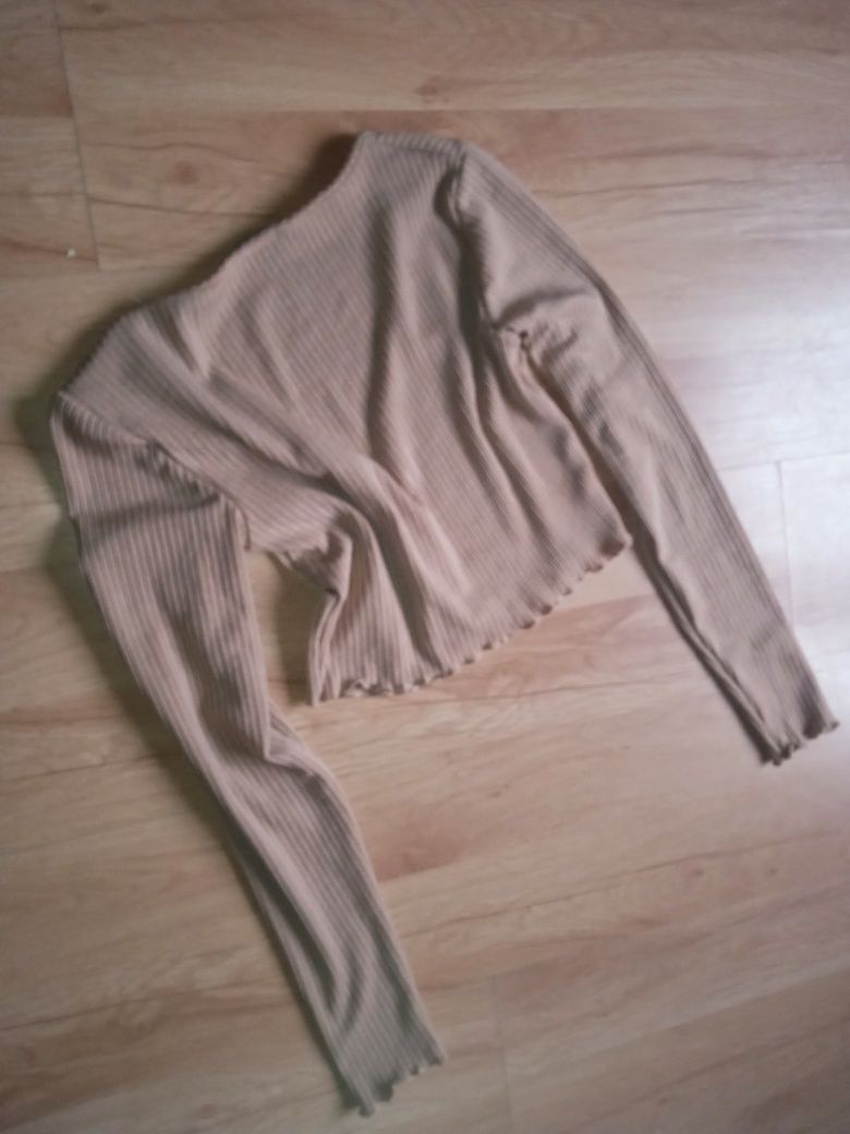 Sweterek camel beż Bershka S M