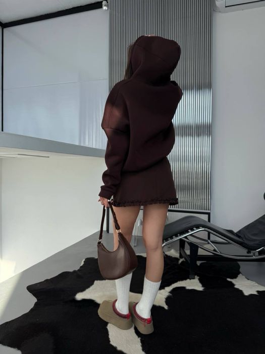 Теплий комтюм з шортами- спідницею