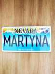 Metalowa tablica rejestracyjna USA z imieniem Martyna