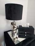 Cena za 2szt  Home&You lampy welur Glamour lampka nocna stołowa Isleen