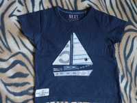 Bluzka bluzeczka koszulka t-shirt dziecięcy chłopięcy łódka 86 92