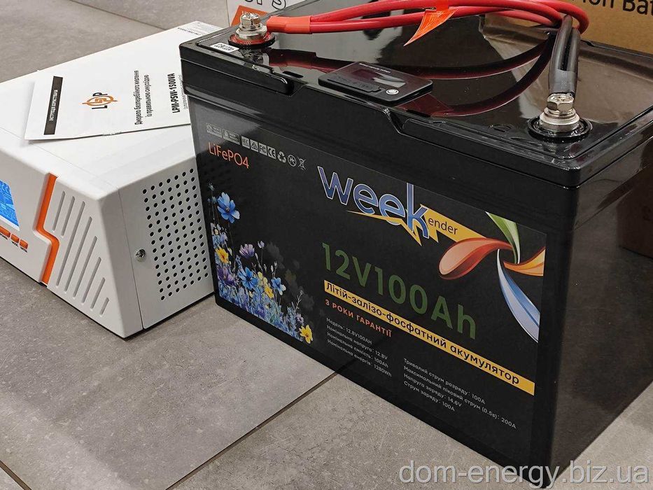 Лучший комплект резервного питания Акумулятор LiFePO4 + ИБП 1050W 12V