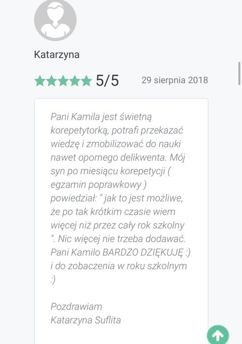 Nie wpuszczam na lekcje bez zadania domowego, 50 pozytywnych opinii