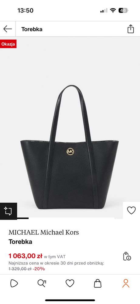Michael  Kors- nowa torba skora naturalna