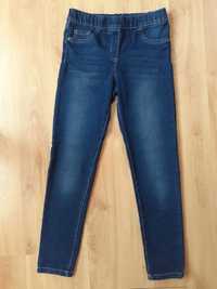 Jegginsy leginsy jeansowe spodnie 140