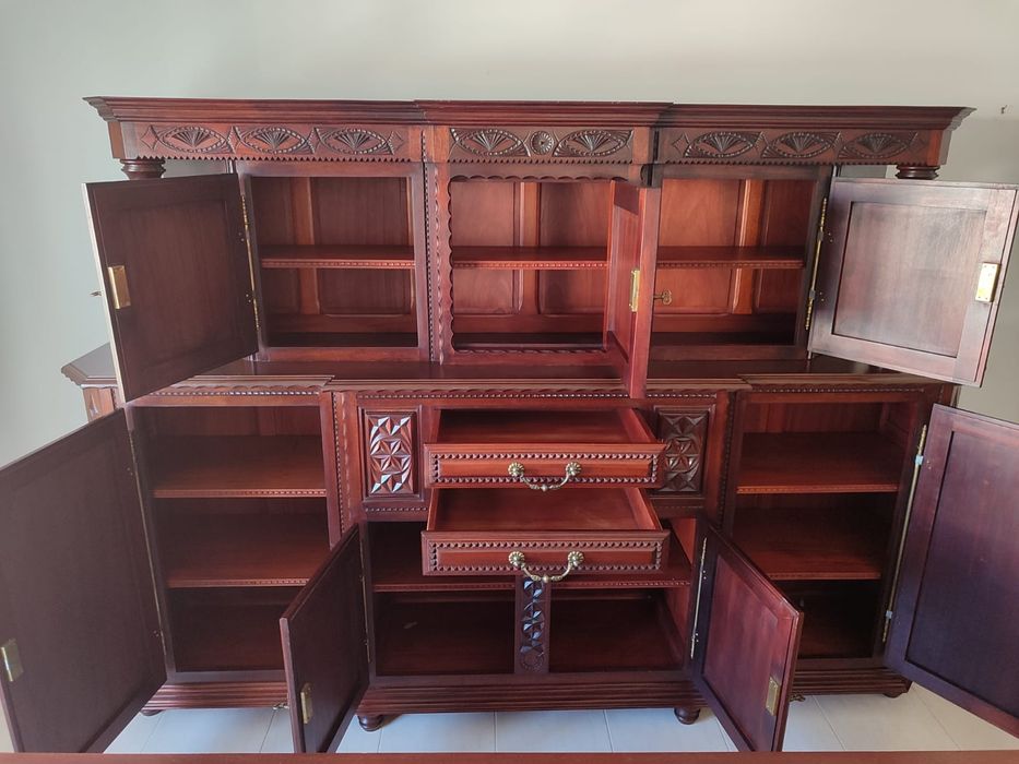 Buffet sala estar mogno acajou possibilidade de entrega