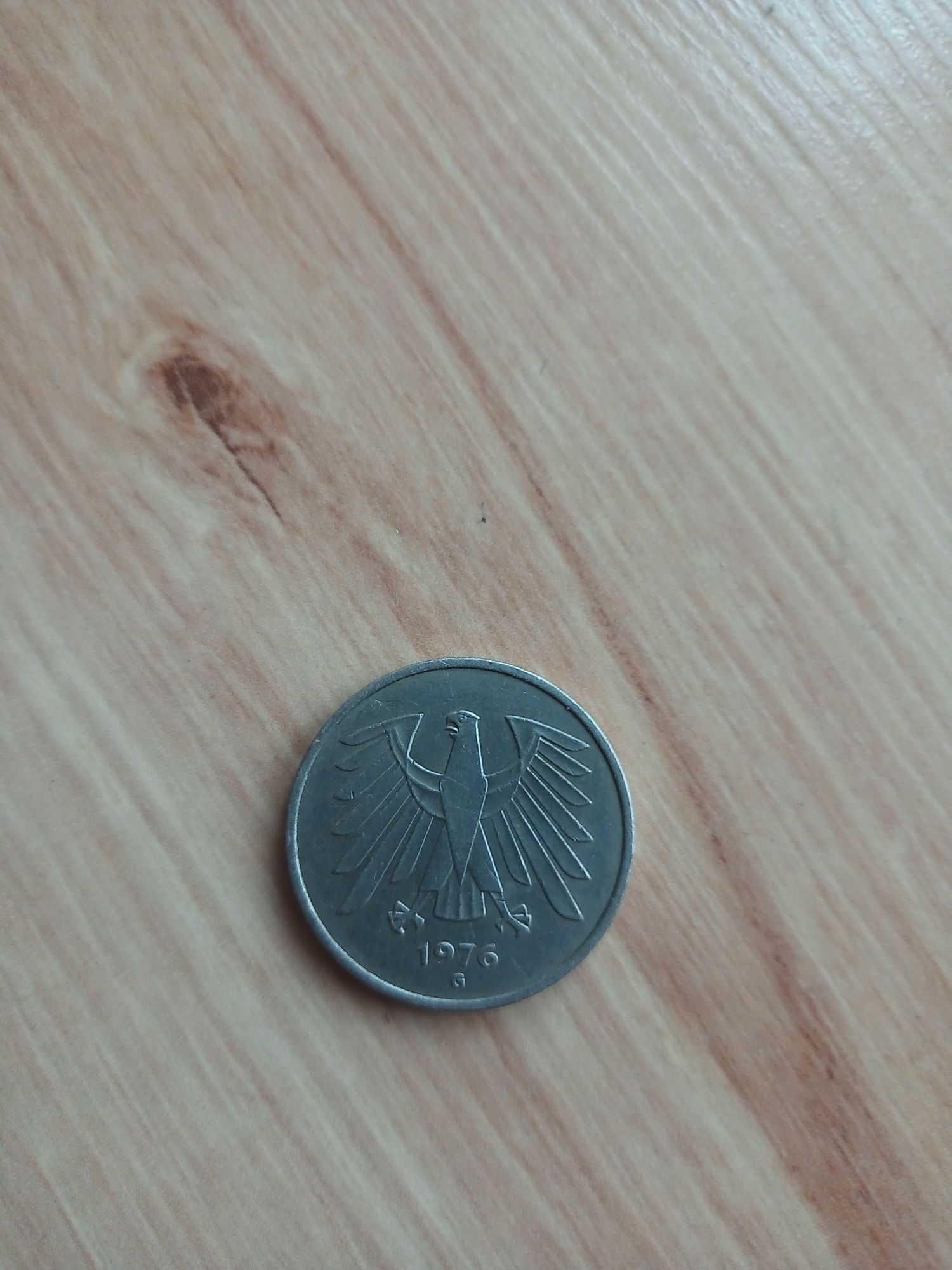 Moneta 5 marek niemieckich z 1976