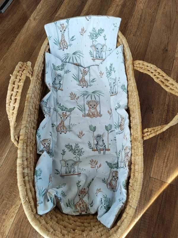 Komplet do wózka lub kołyski z Lnu i bawełny Handmade Safari