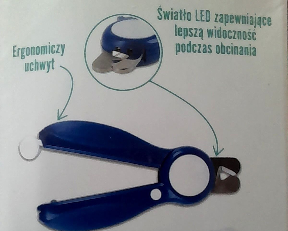 Obcinacz do paznokci z latarką i pilnikiem.Dla zwierząt.