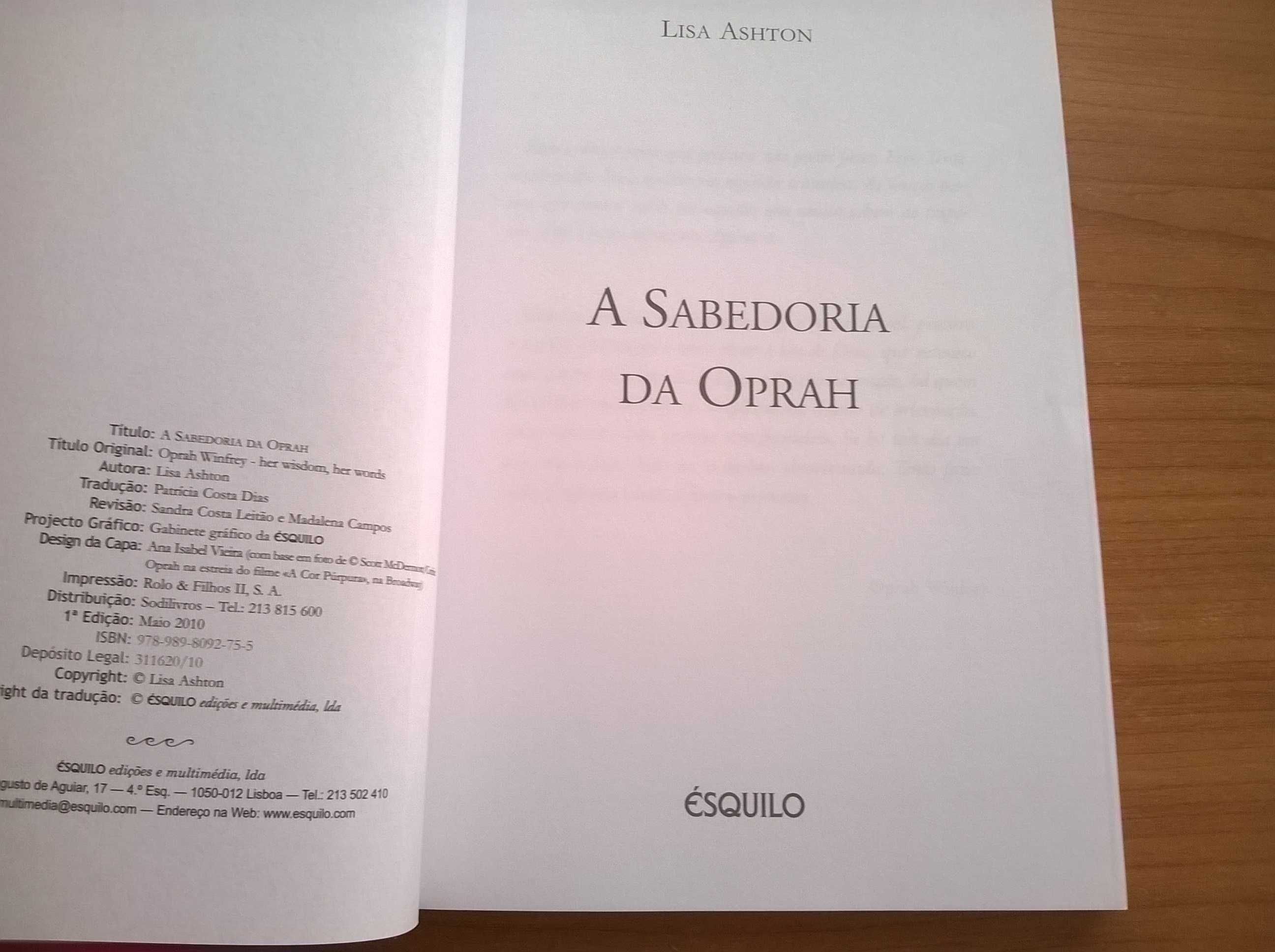 A Sabedoria da Oprah - Lisa Ashton