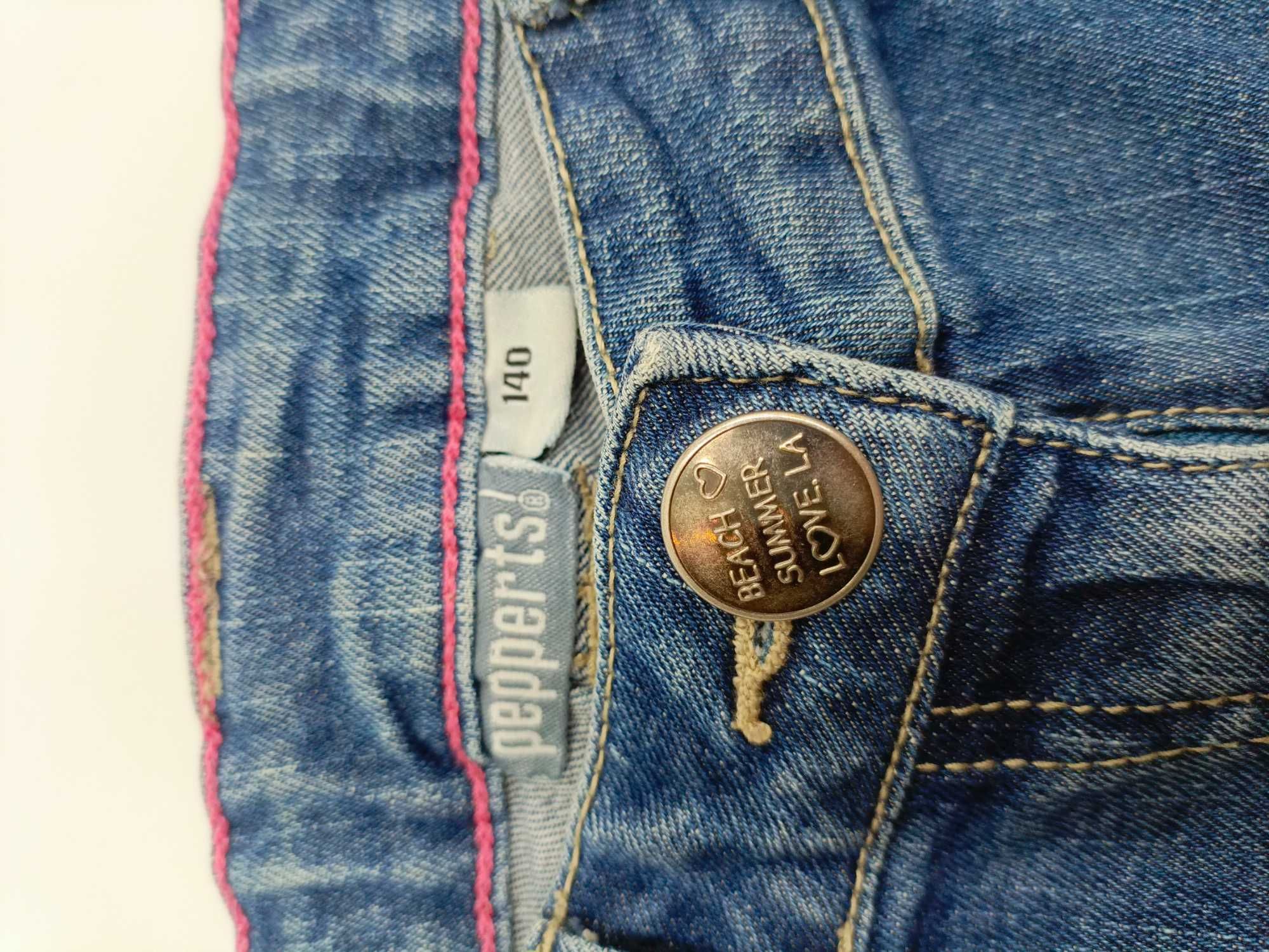 Szorty Pepperts krótkie spodenki jeans shorts dziewczęce 140cm