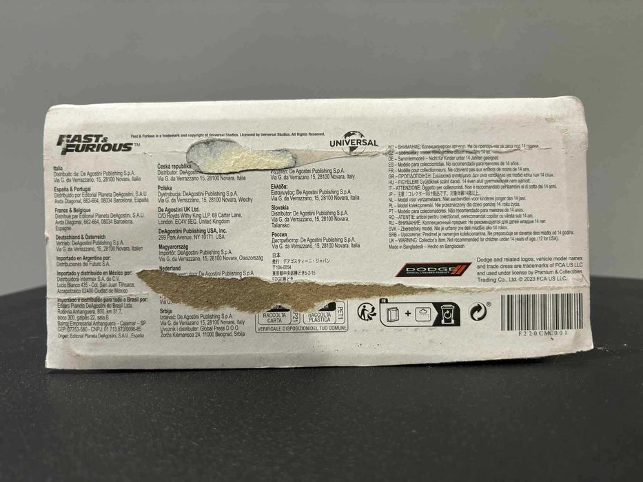 Kolekcjonerski Model Dodge Charger R/T Fast & Furious