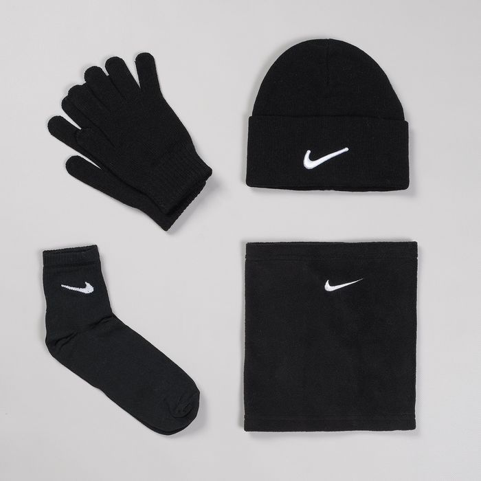 Комплект зимовий Nike = Шапка + бафф + перчатки + шкарпетки
