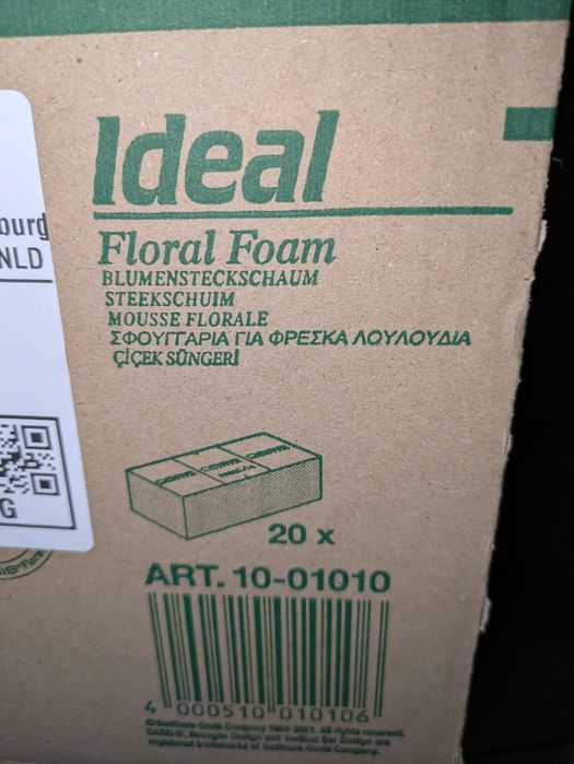 Conjunto de blocos de espuma floral