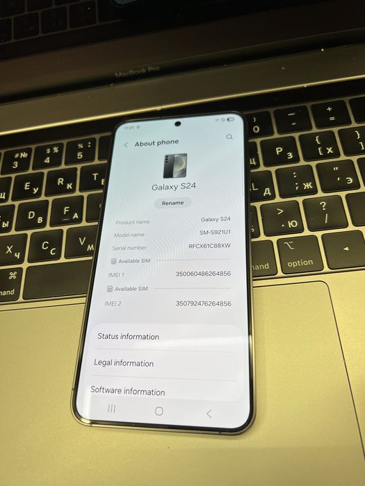Продам телефон Samsung Galaxy s24 -S921U1 8 на 128Gb