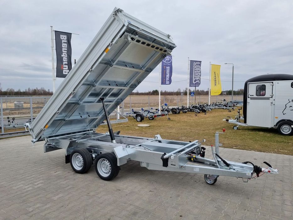Humbaur HTK 3500.37  przyczepa kiper 363 x 185 cm aluminiowe burty 3,5T hamowana najazdy