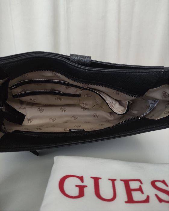 Guess Maime Hobo torebka damska monogram czarna szara