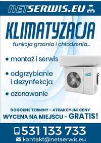 Montaż klimatyzacji - chłodzenie/grzanie - woj. łódzkie