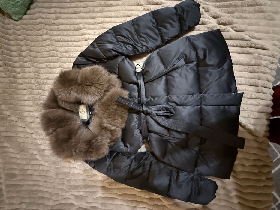 Курточка подовжена з хутром