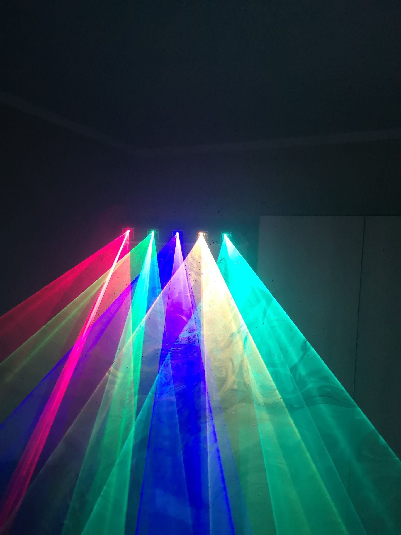 Mocny LASER animacyjny 5 głowic RGBYG Nowy DJ dyskoteka wesele