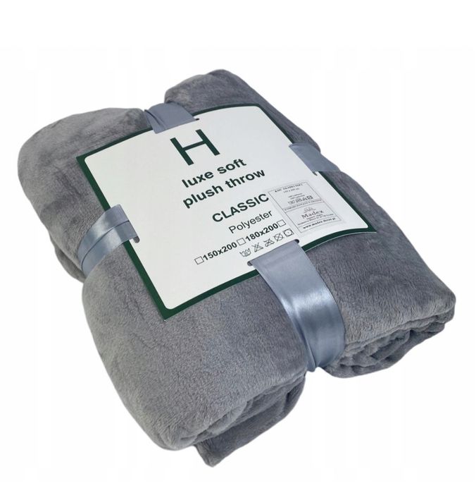 Koc pluszowy gładki 150x200