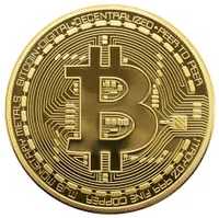 Сувенірна монета Біткоін (Bitcoin) - Золото.