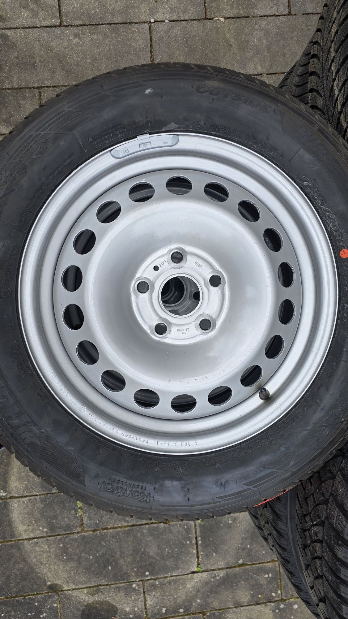 Komplet kół  koła felgi stalowe VW caddy 16" 5x112 Nowe opony zimowe