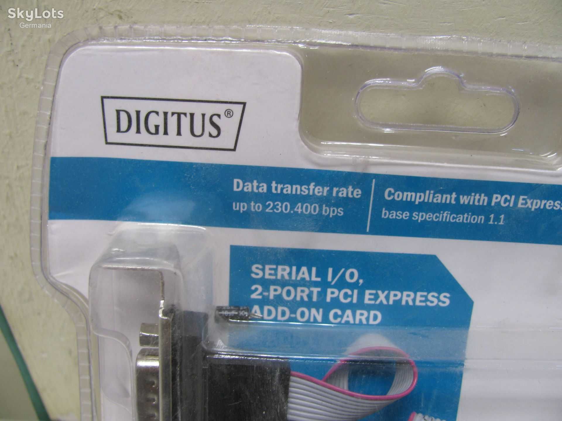 Контроллер Digitus Serial I/O. 2-Port. PCI Add-On Card 2 X DB9 M. Slo