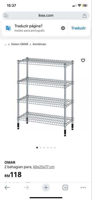 Estante de metal