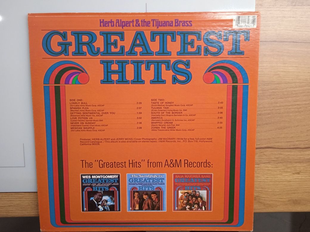 Herb Alpert i the Tijuana Brass Greatest hits winyl