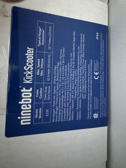 Hulajnoga Ninebot KickScooter E22E