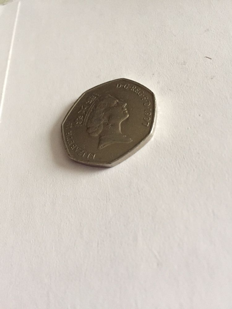 Монета 50pens 50 пенсов Англии 1997г